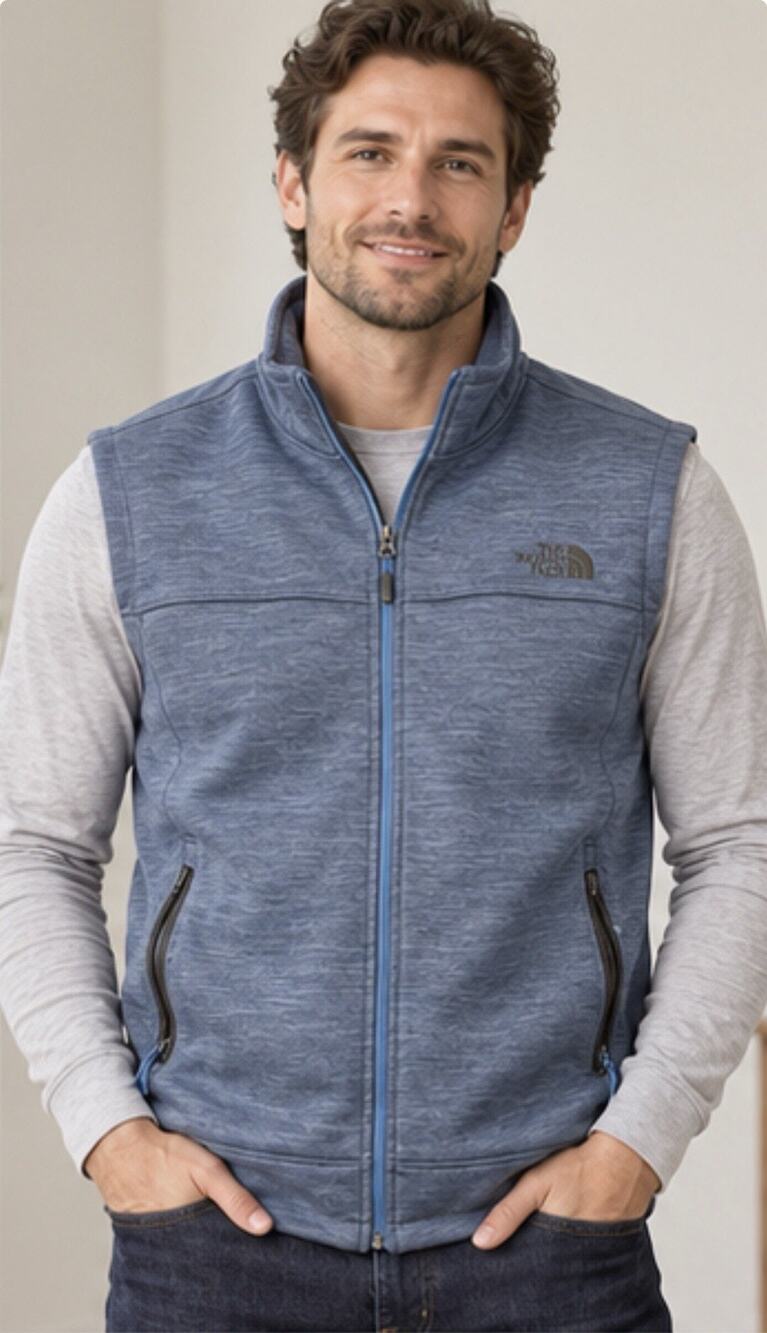 The North Face WindWall Vest Men’s Large Blue Full Zip Softshell Fleece